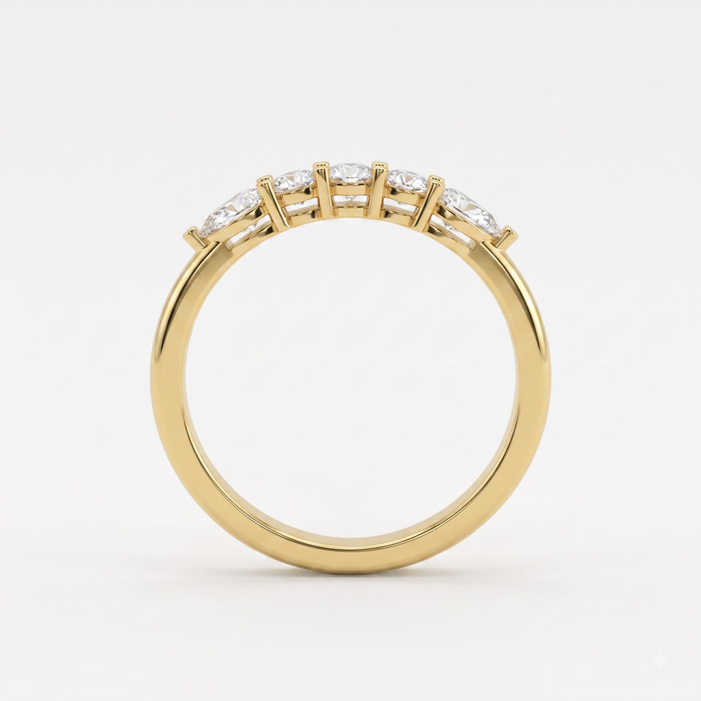 Elegant five-stone diamond Eternity ring