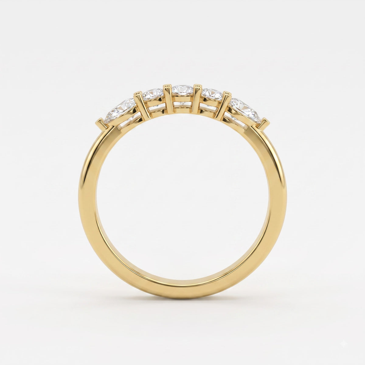 Elegant five-stone diamond Eternity ring