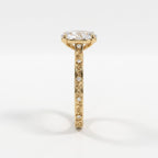Aurelia Élan Oval Diamond Filigree Vintage Ring