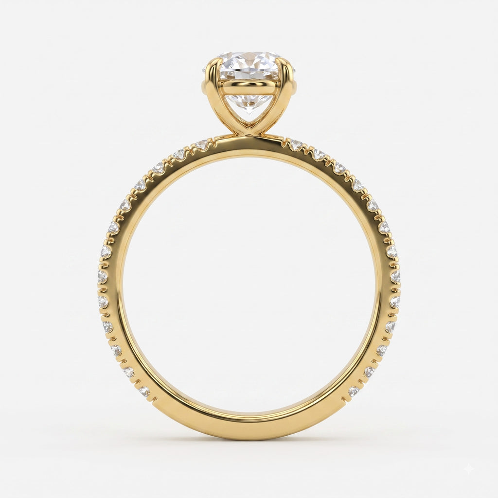 Modern Luxury Pear Cut Lab Grown Diamond Engagement Ring