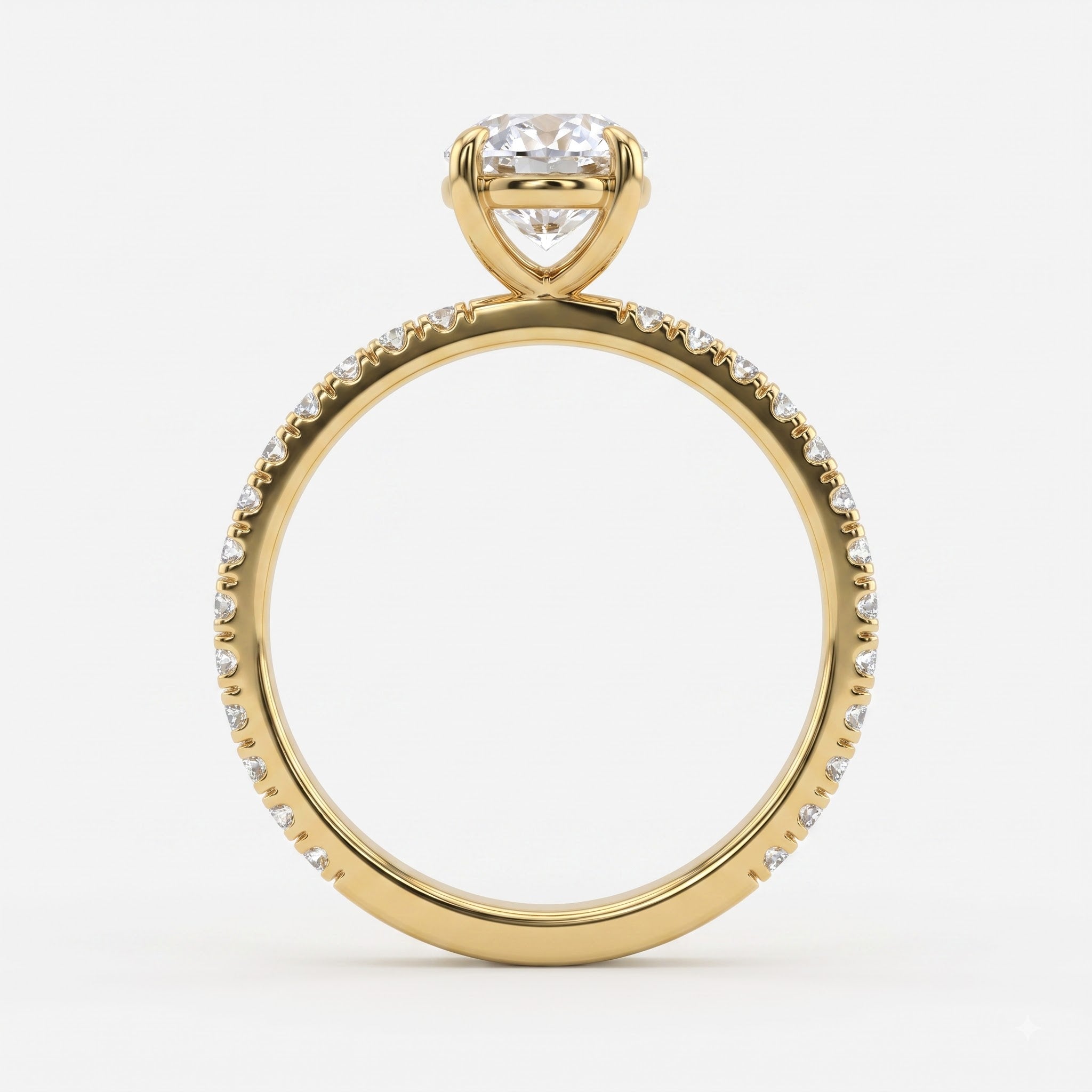 Modern Luxury Pear Cut Lab Grown Diamond Engagement Ring