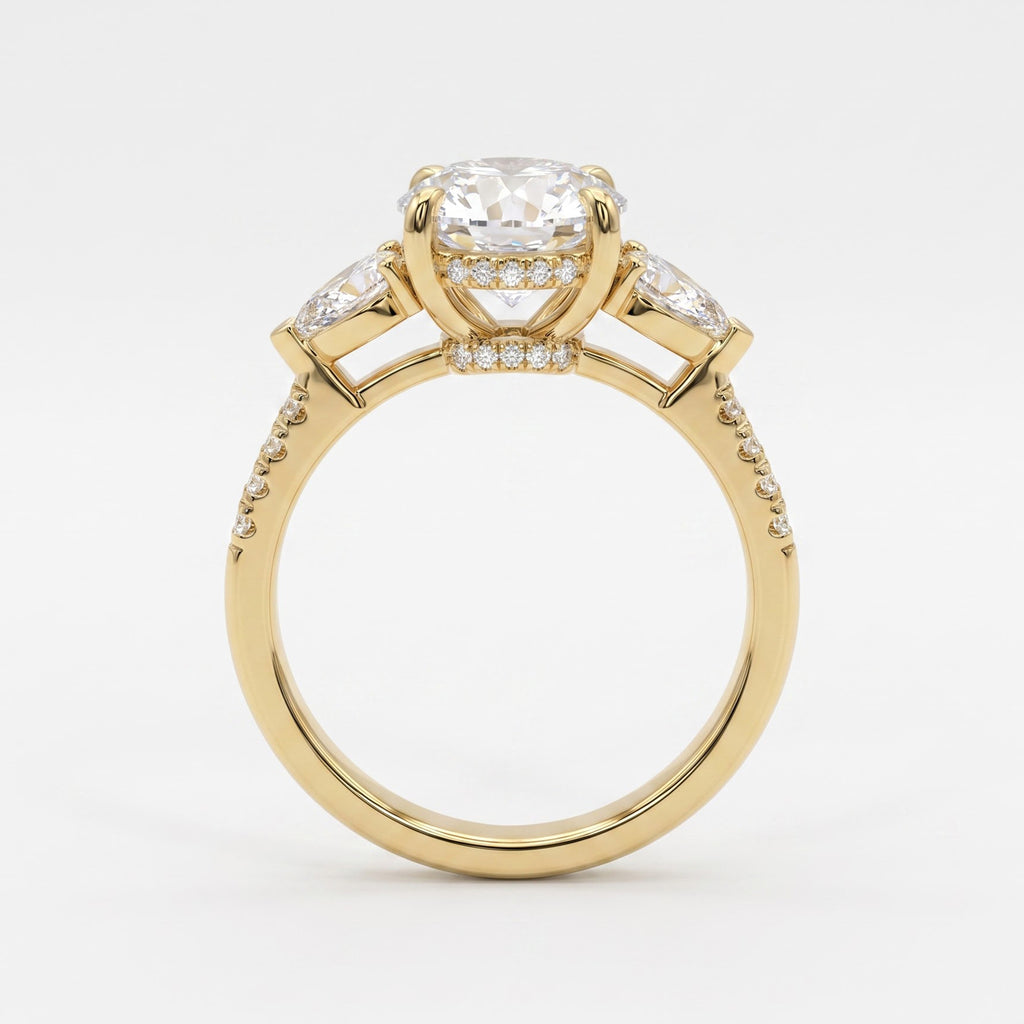 The Aurelia Cushion Diamond Trilogy Hidden Halo Ring