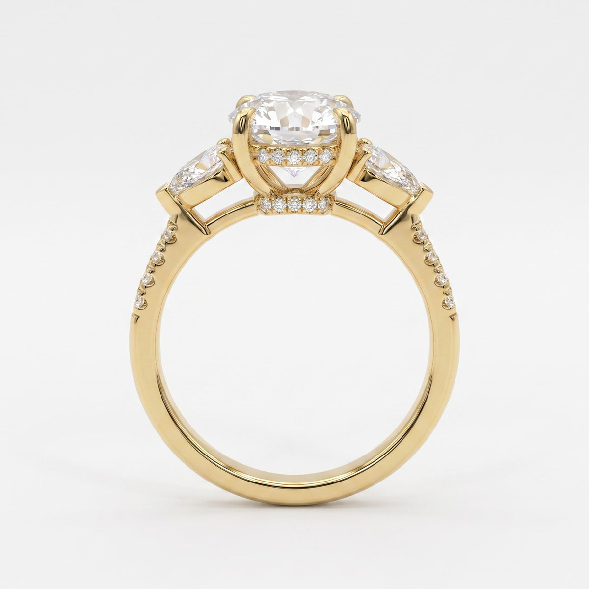 The Aurelia Cushion Diamond Trilogy Hidden Halo Ring