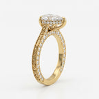 The Aurelia Pear Diamond Hidden Halo Ring