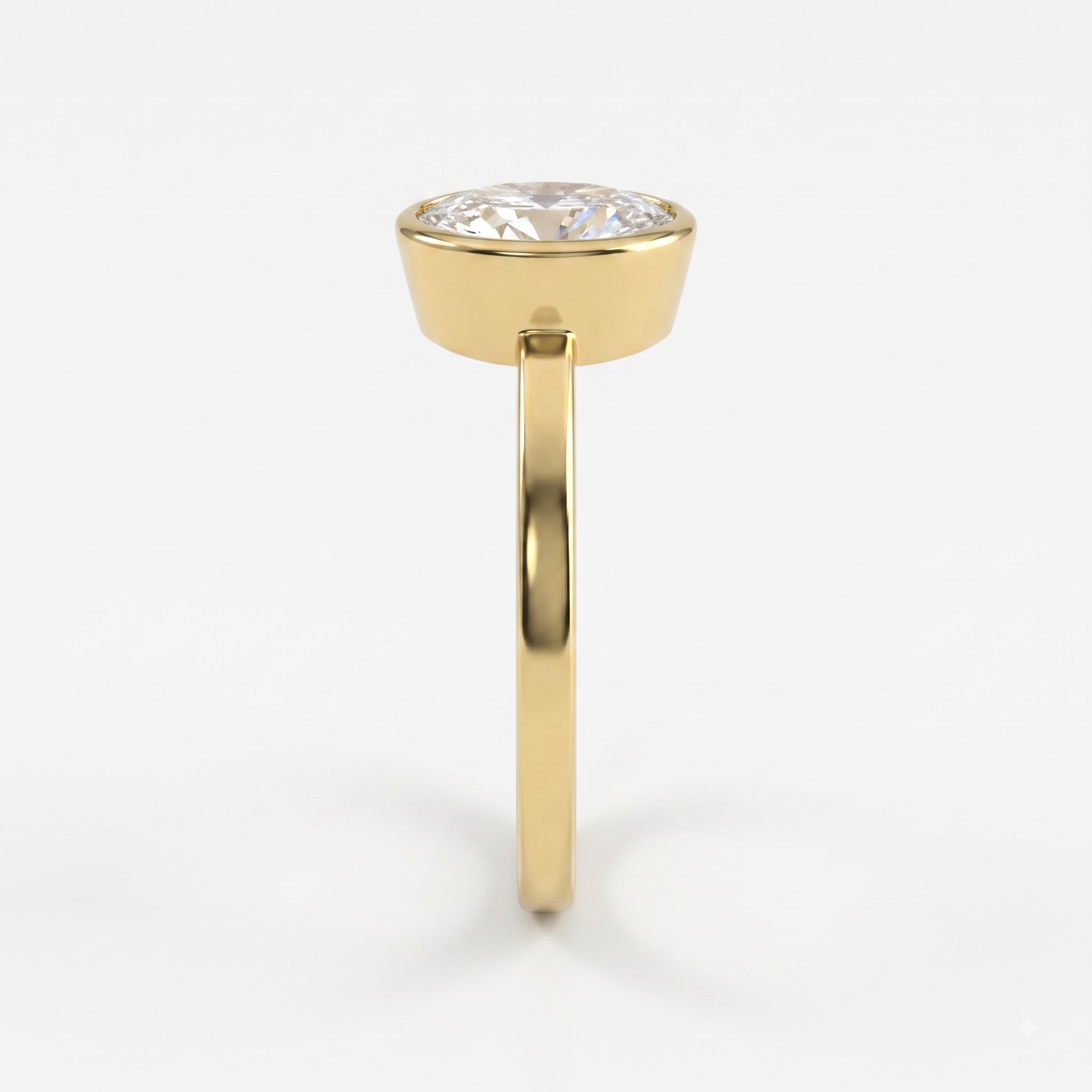 Aurelia Oval Diamond Bezel Setting Solitaire Ring