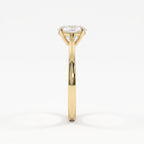 Portuguese Oval Cut Lab Grown Diamond Solitaire Engagement Ring