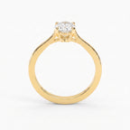 Portuguese Oval Cut Lab Grown Diamond Solitaire Engagement Ring