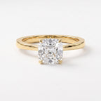 Old Miner Cut Lab Diamond Solitaire Engagement Ring