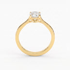 Old Miner Cut Lab Diamond Solitaire Engagement Ring