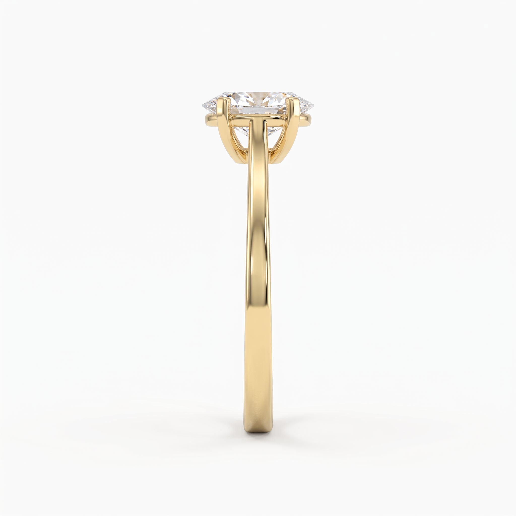 Classic Oval Shape Diamond  Solitaire Engagement Ring