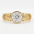 Modern Geometric Statement Solitaire Ring
