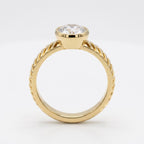 Modern Geometric Statement Solitaire Ring