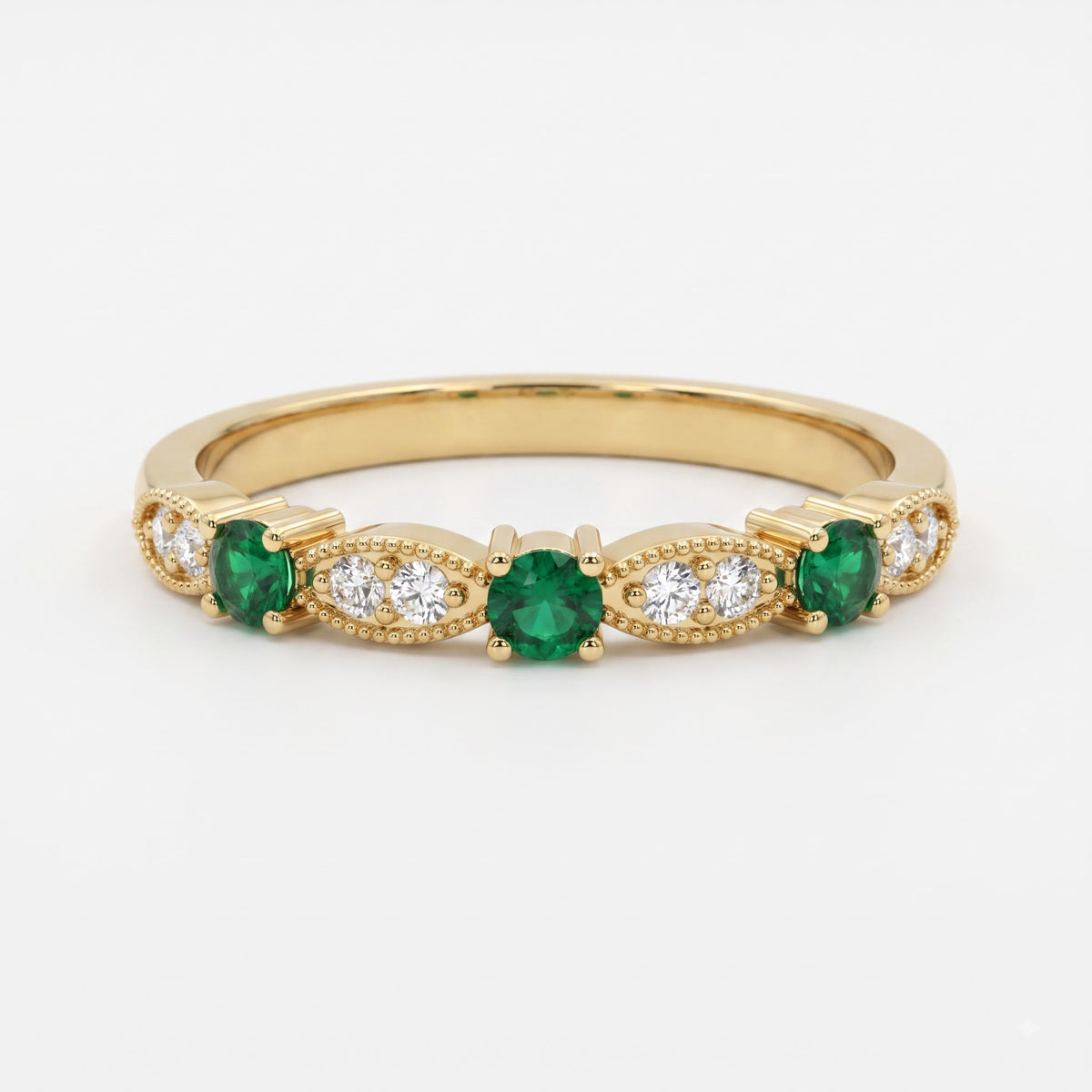 Luxury Round Diamond Vintage Inspired Fashion Ring