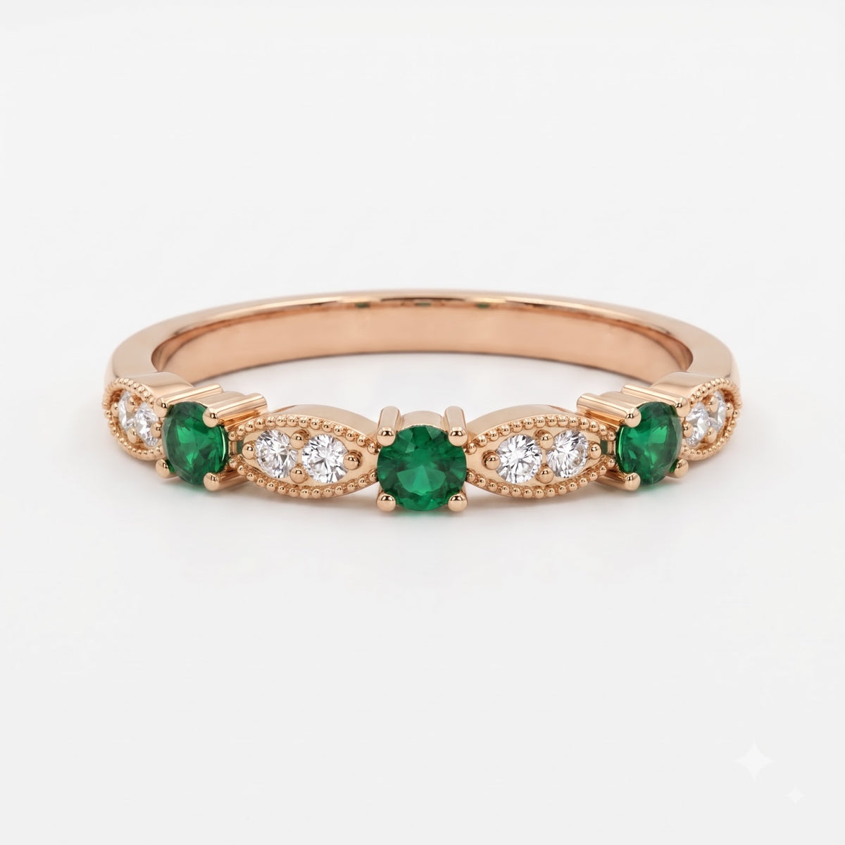 Luxury Round Diamond Vintage Inspired Fashion Ring
