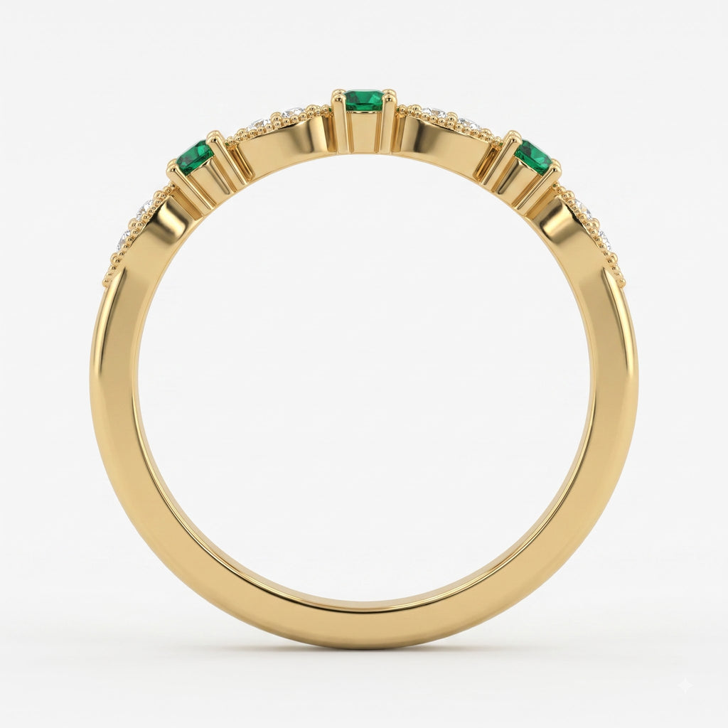 Luxury Round Diamond Vintage Inspired Fashion Ring