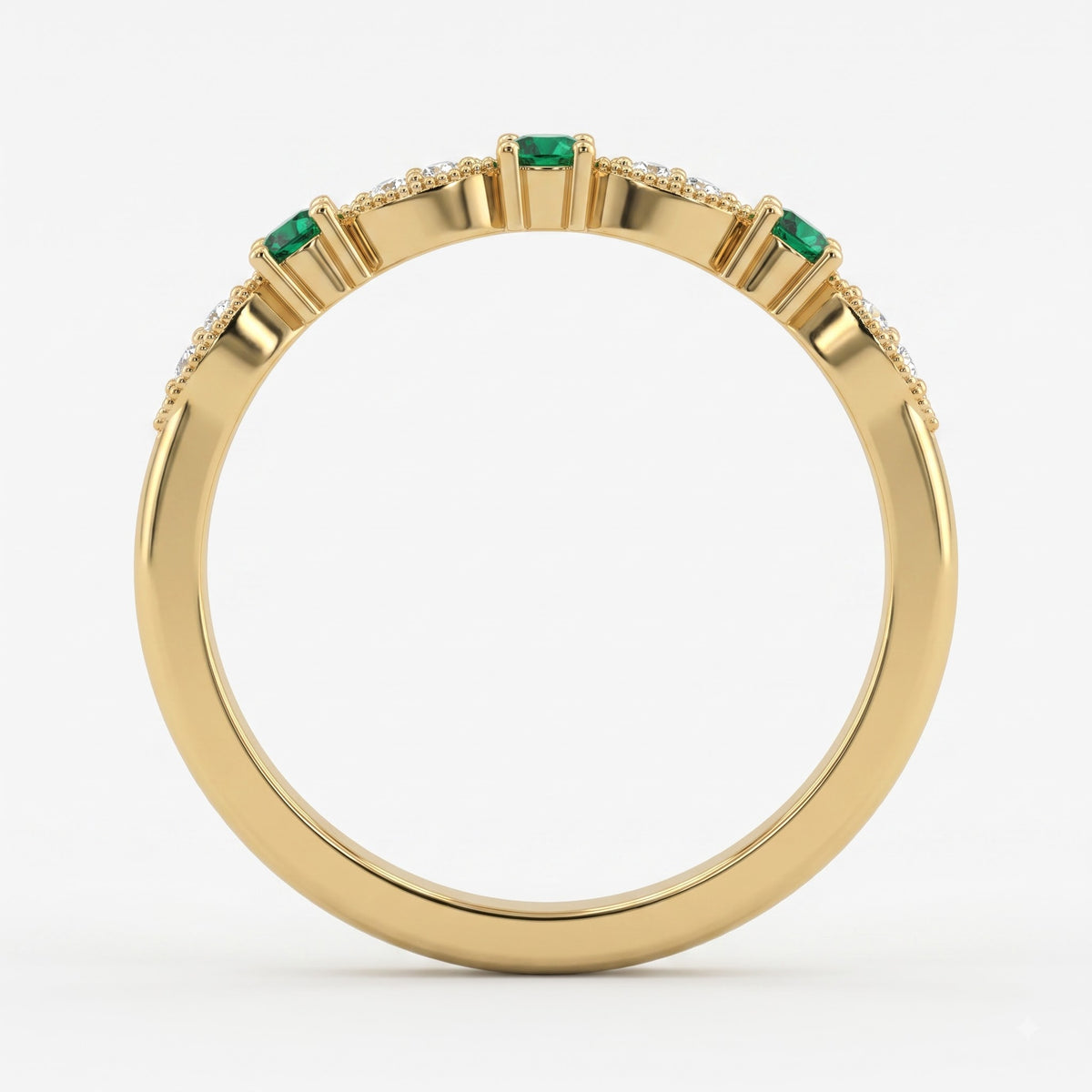 Luxury Round Diamond Vintage Inspired Fashion Ring
