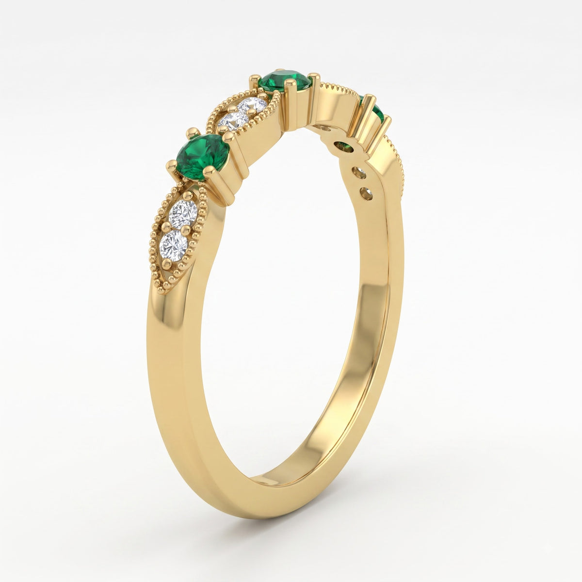 Luxury Round Diamond Vintage Inspired Fashion Ring
