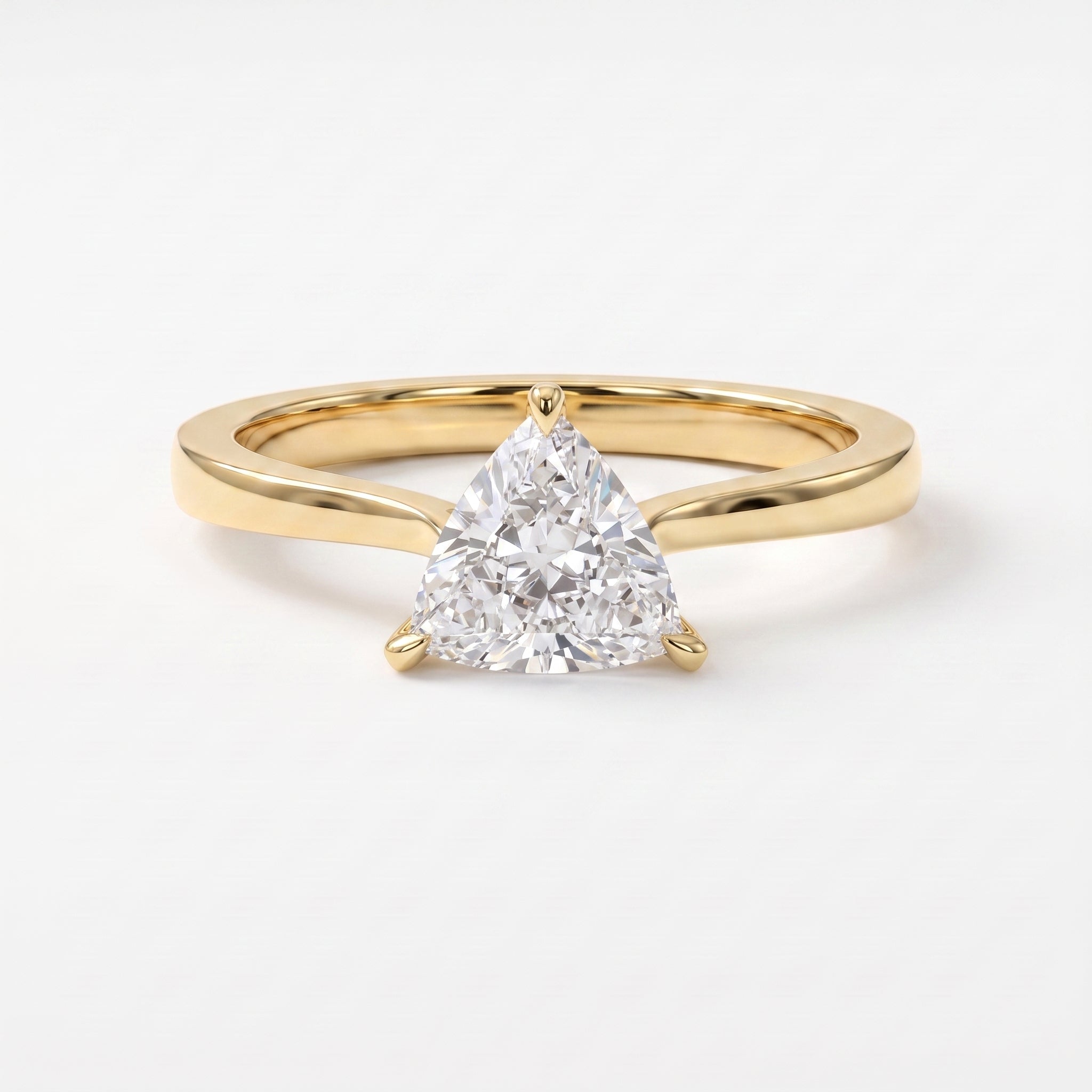 Trillion Cut Lab-Grown Diamond Solitaire Engagement Ring