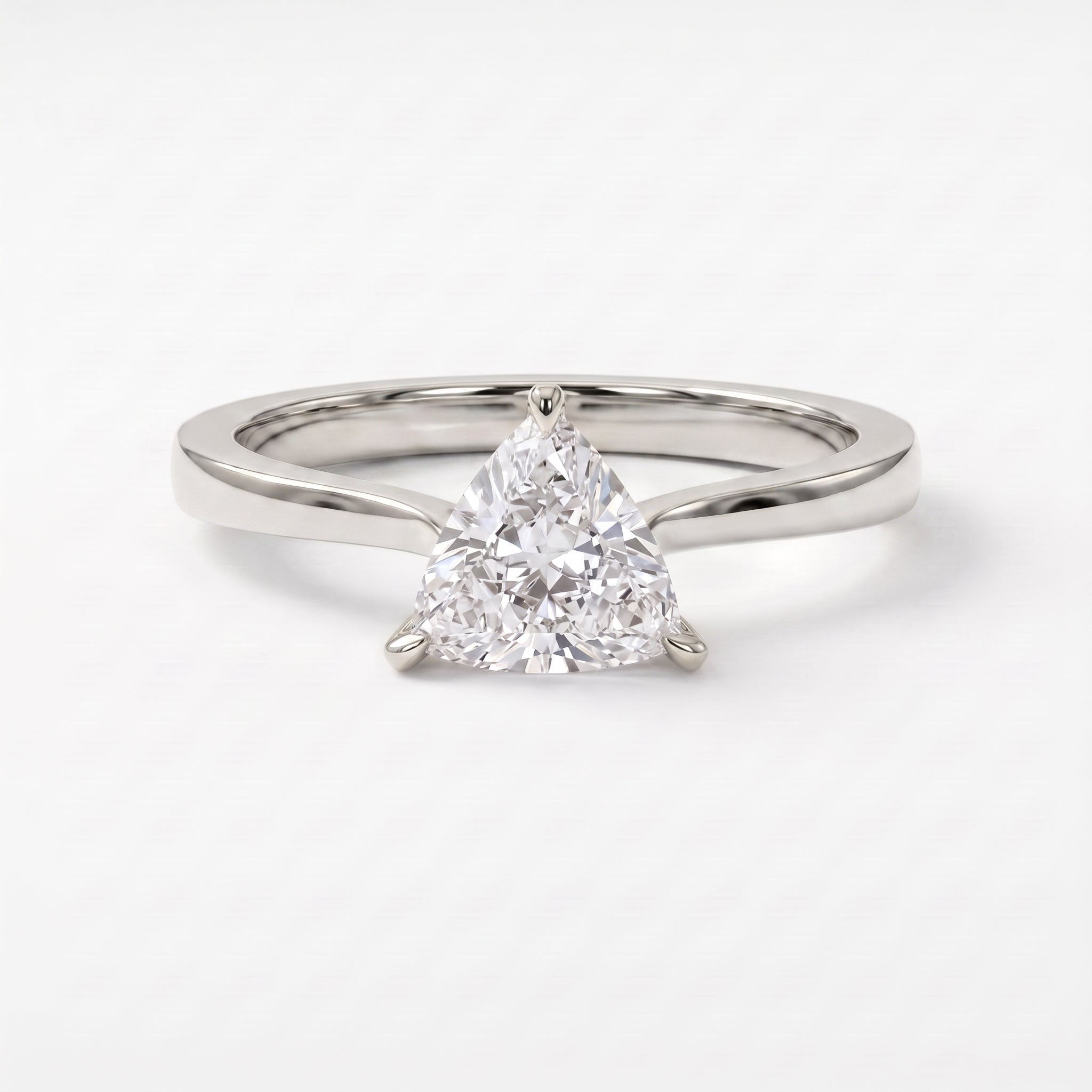 Trillion Cut Lab-Grown Diamond Solitaire Engagement Ring