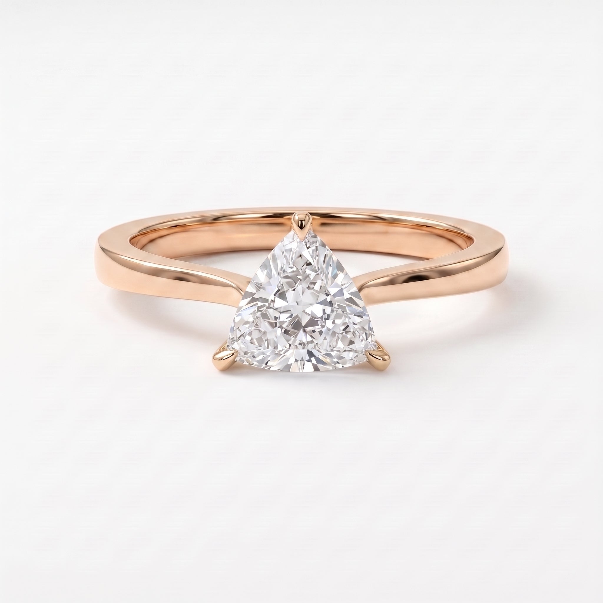 Trillion Cut Lab-Grown Diamond Solitaire Engagement Ring