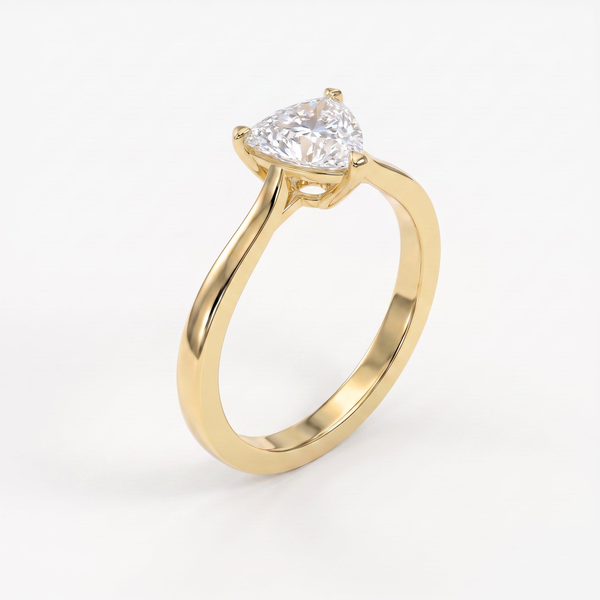 Trillion Cut Lab-Grown Diamond Solitaire Engagement Ring