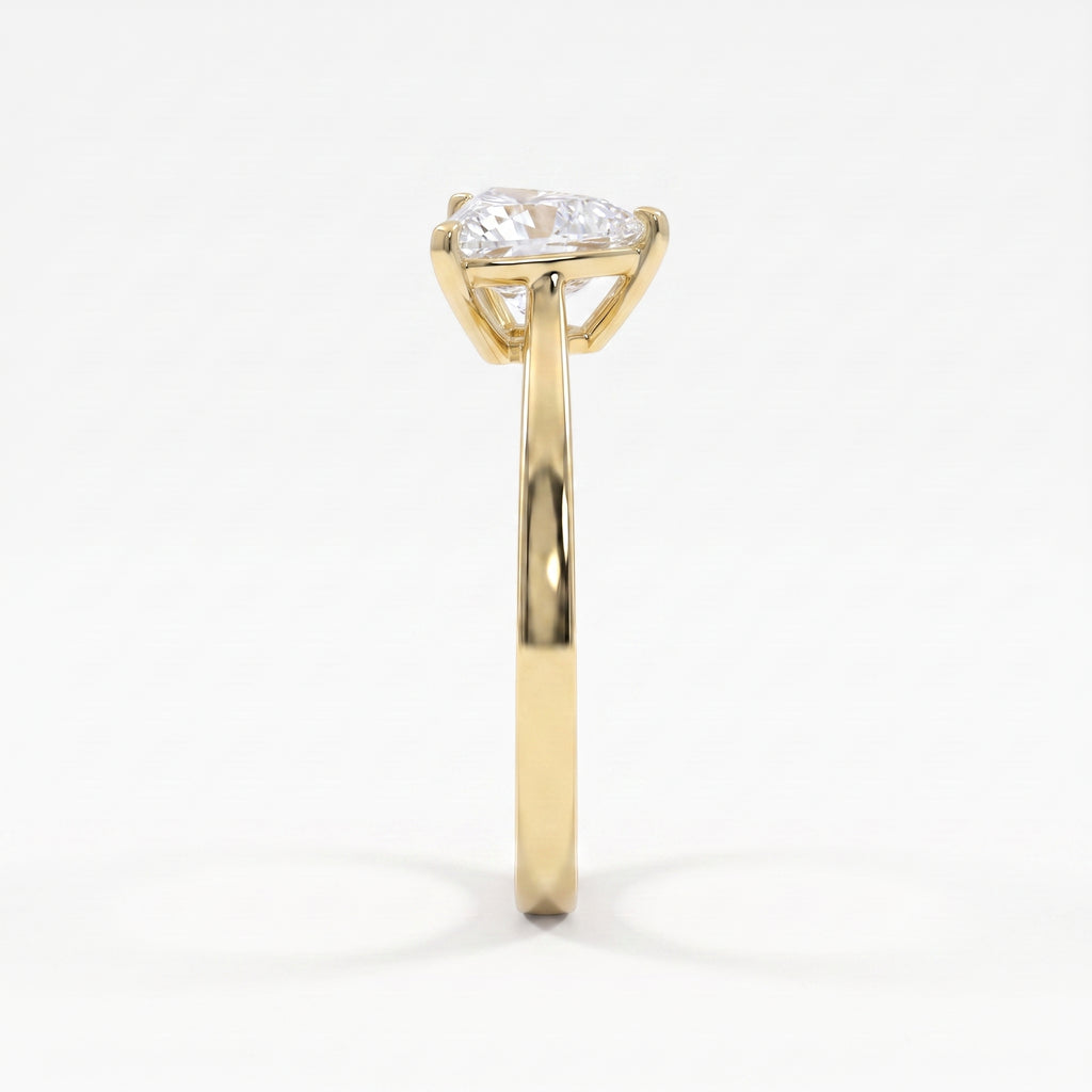 Trillion Cut Lab-Grown Diamond Solitaire Engagement Ring
