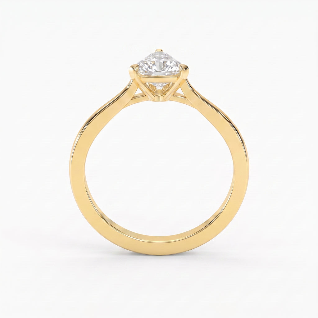 Trillion Cut Lab-Grown Diamond Solitaire Engagement Ring