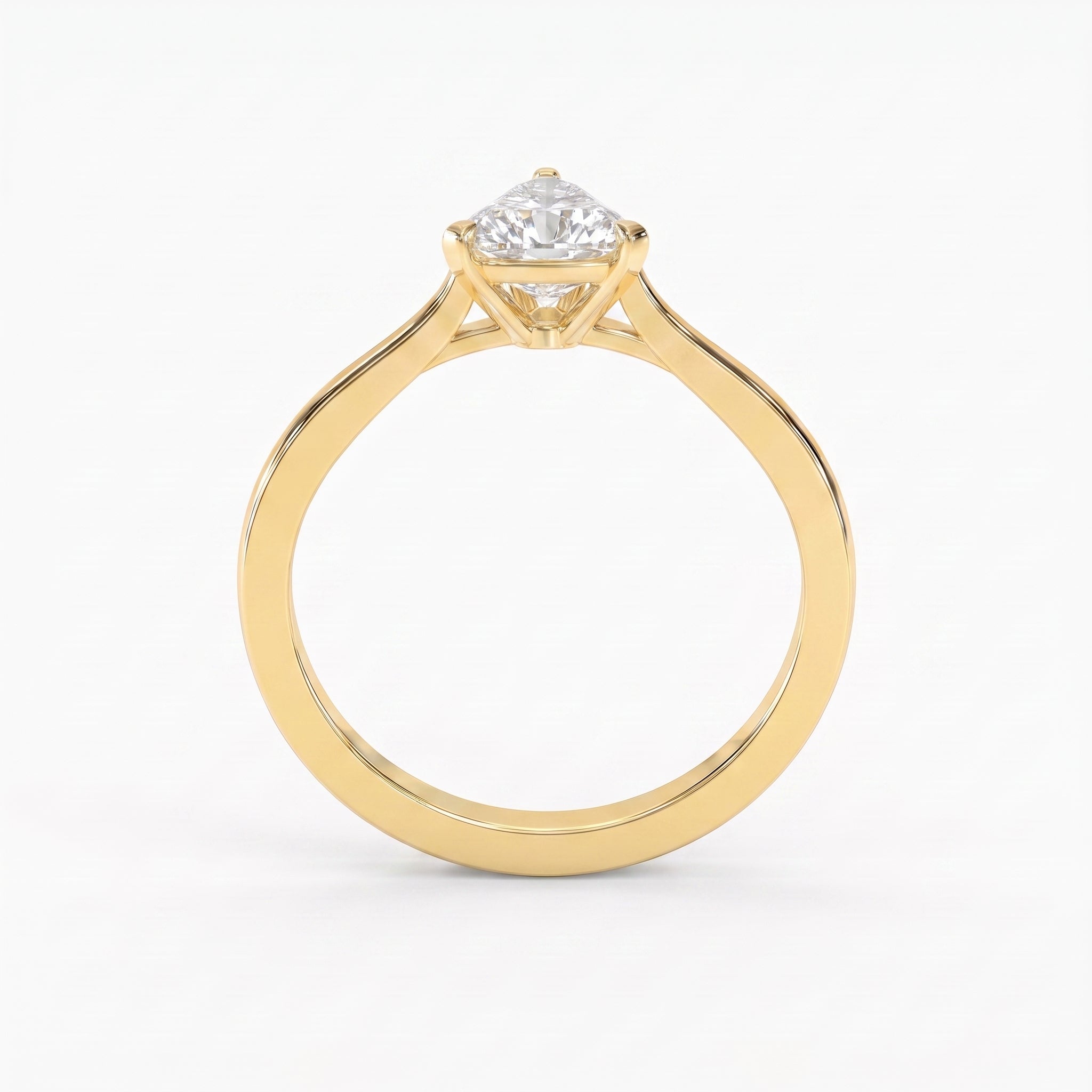 Trillion Cut Lab-Grown Diamond Solitaire Engagement Ring