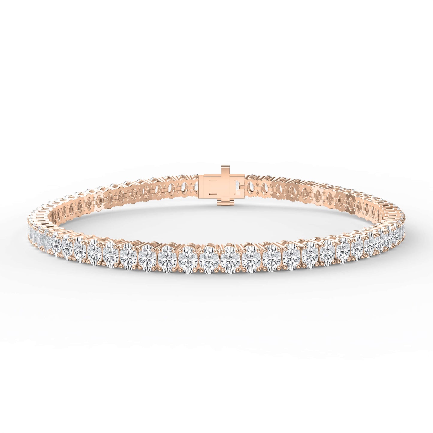Oval Shape Diamond Tennis Bracelet
