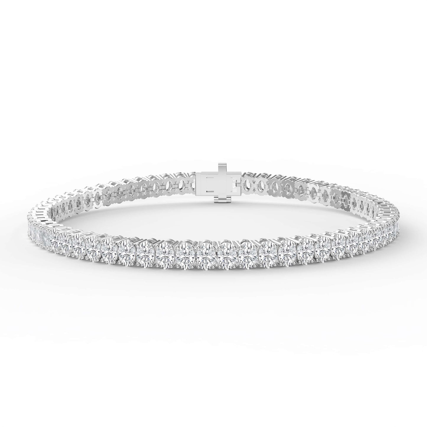 Oval Shape Diamond Tennis Bracelet