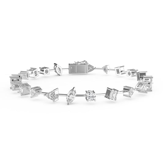 Luxury Multi-Shape Diamond Fashion Bracelet