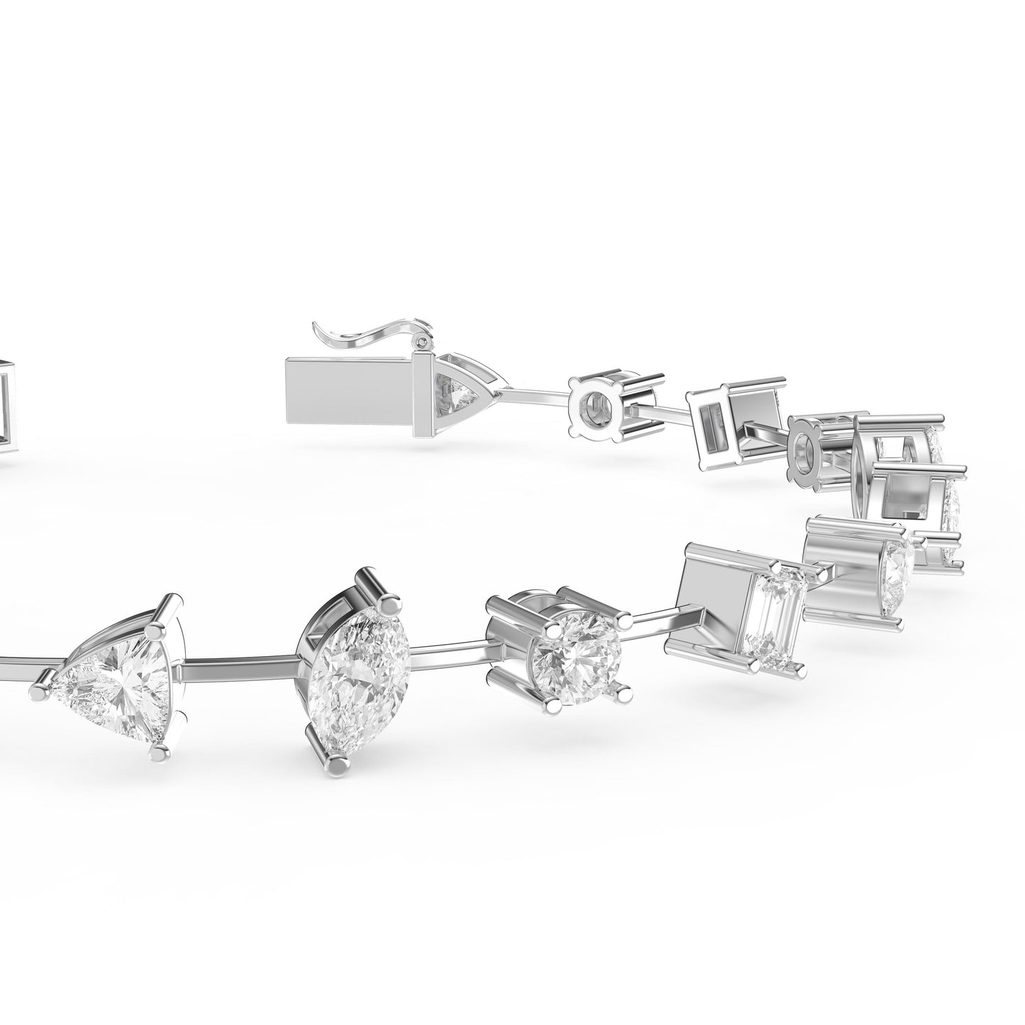 Luxury Multi-Shape Diamond Fashion Bracelet