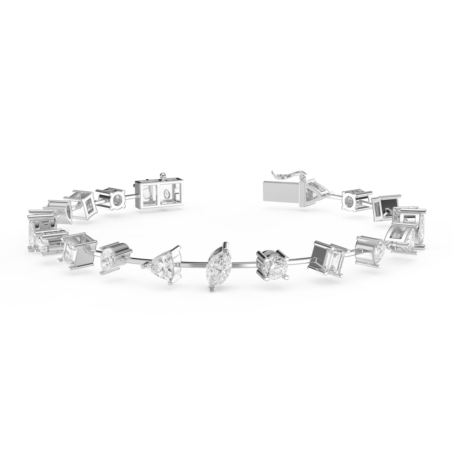 Luxury Multi-Shape Diamond Fashion Bracelet