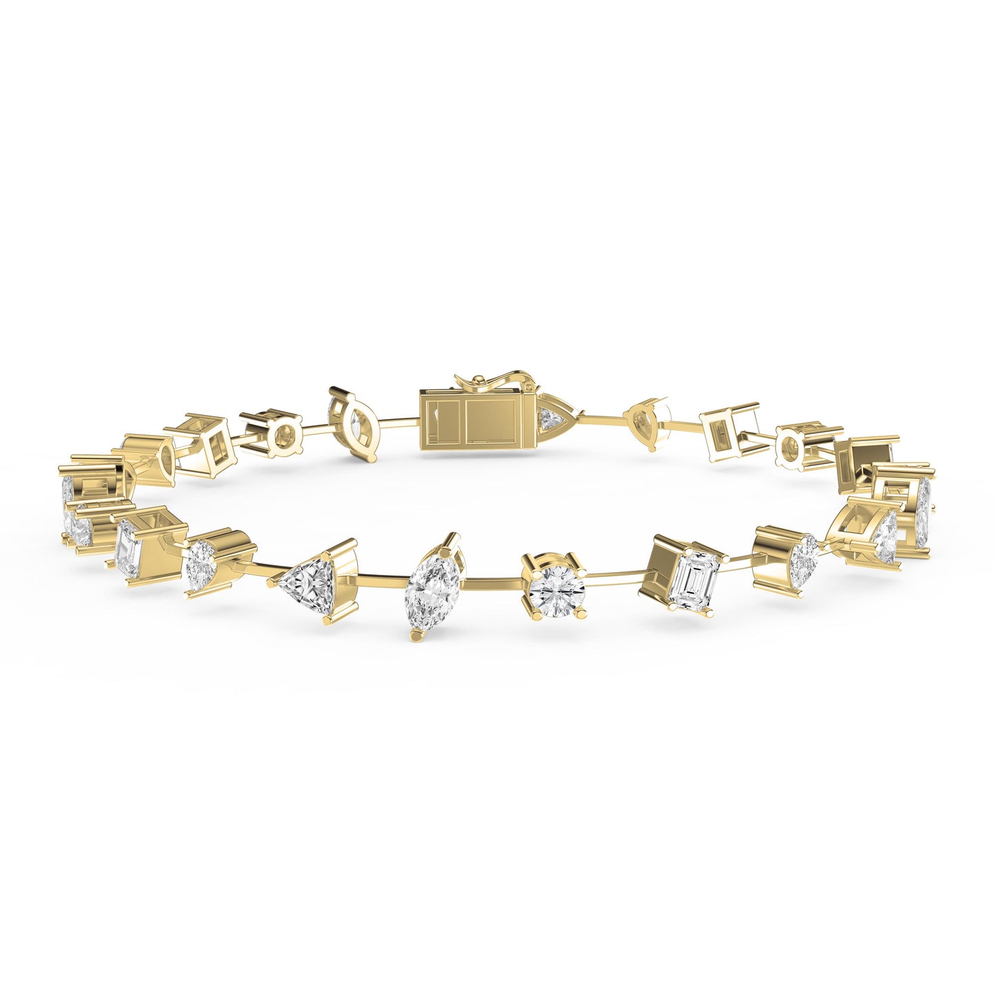 Luxury Multi-Shape Diamond Fashion Bracelet