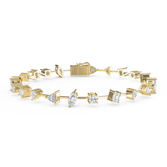 Luxury Multi-Shape Diamond Fashion Bracelet