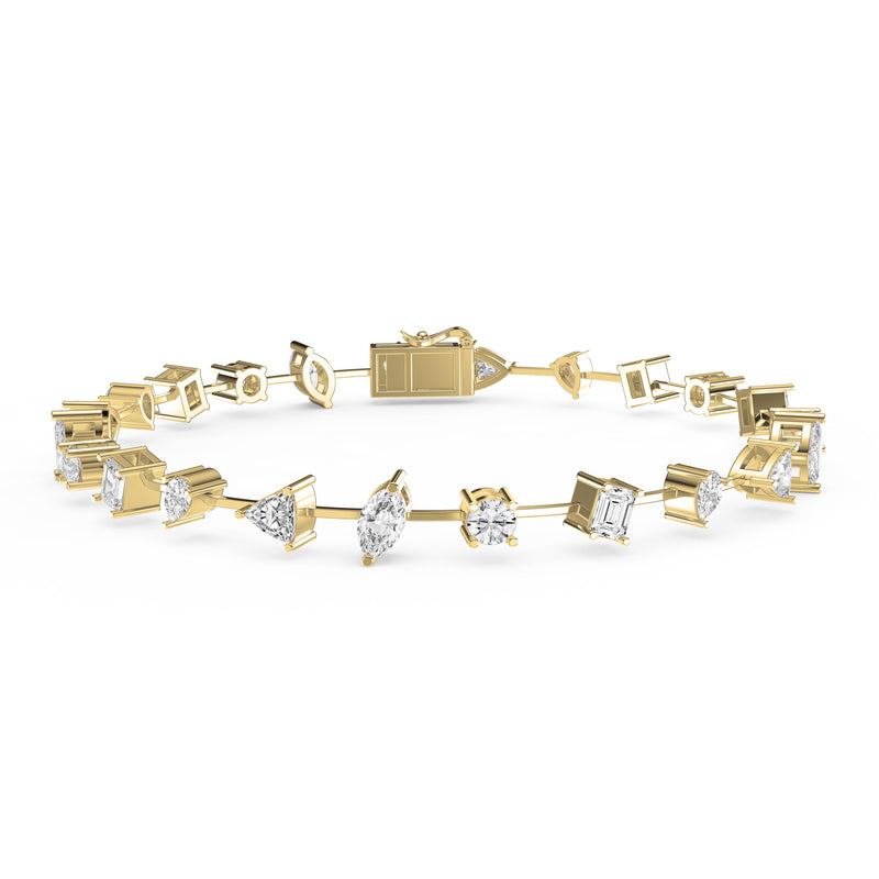 Luxury Multi-Shape Diamond Fashion Bracelet