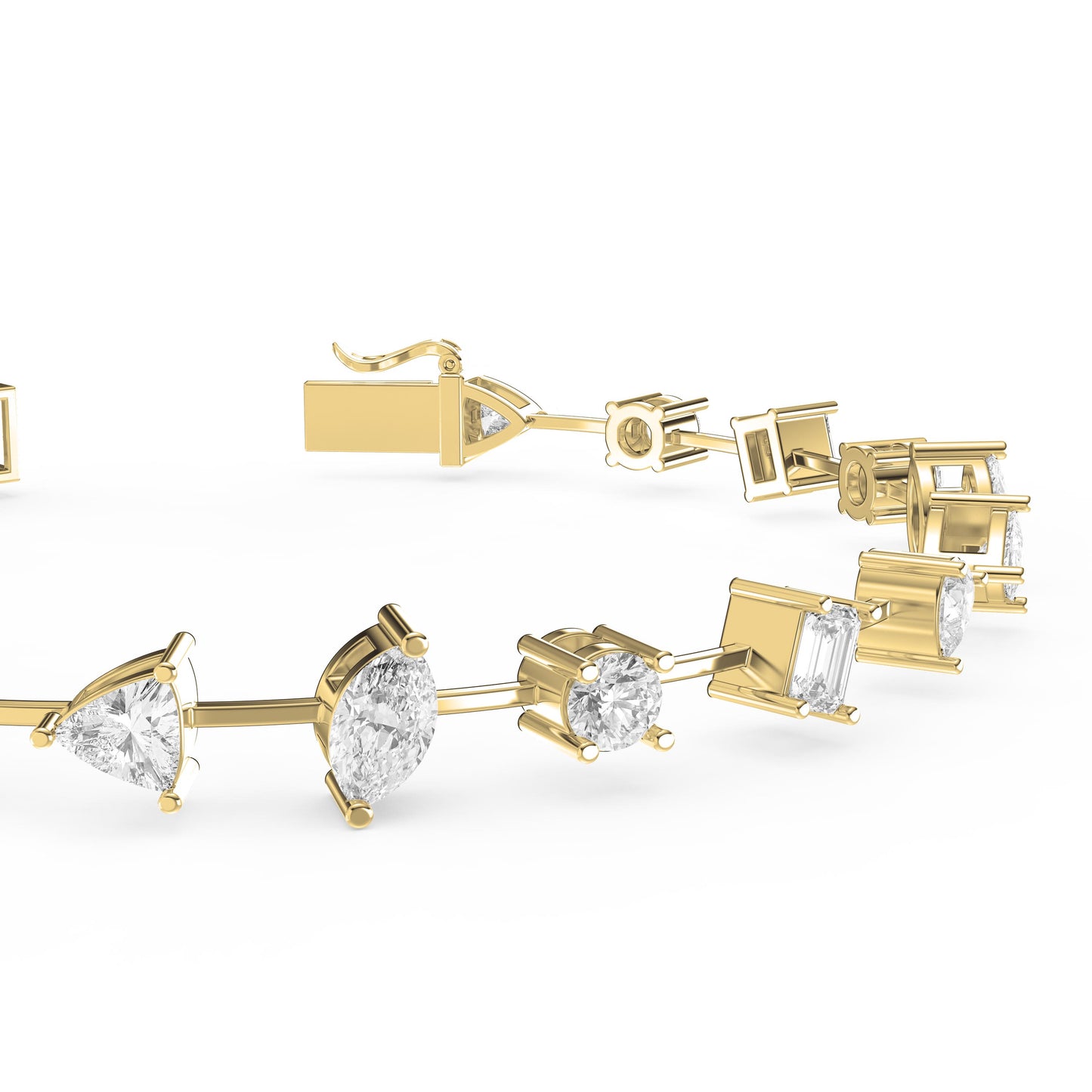 Luxury Multi-Shape Diamond Fashion Bracelet