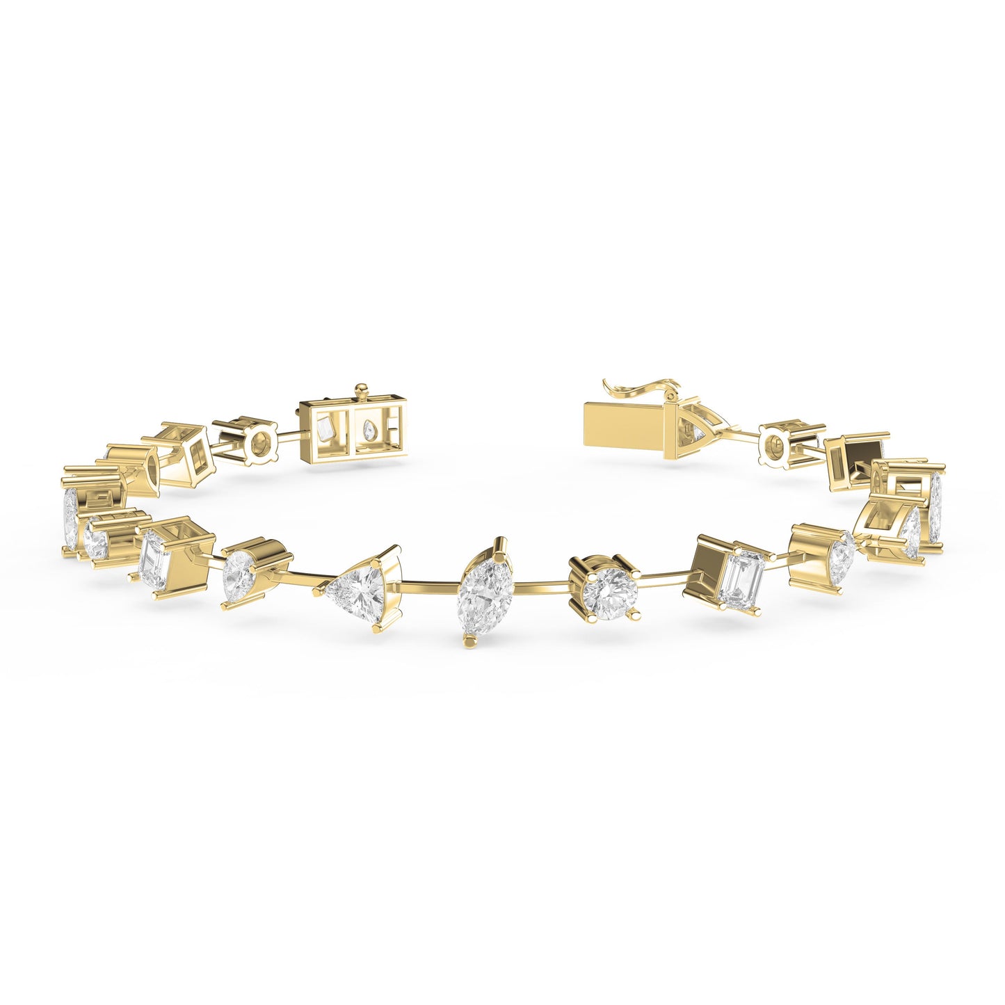 Luxury Multi-Shape Diamond Fashion Bracelet