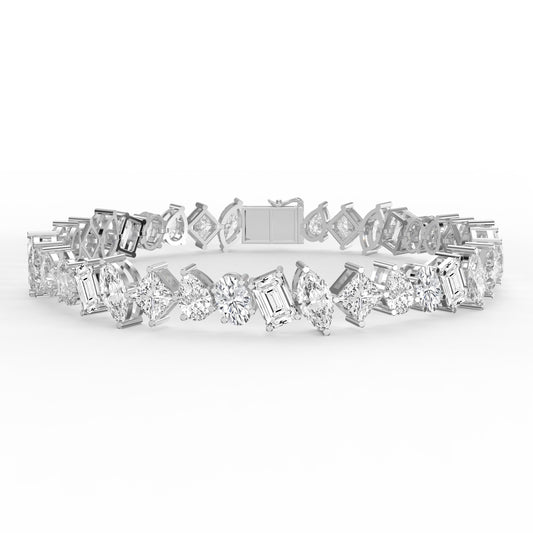 Multi-Shape Diamond Fashion Bracelet