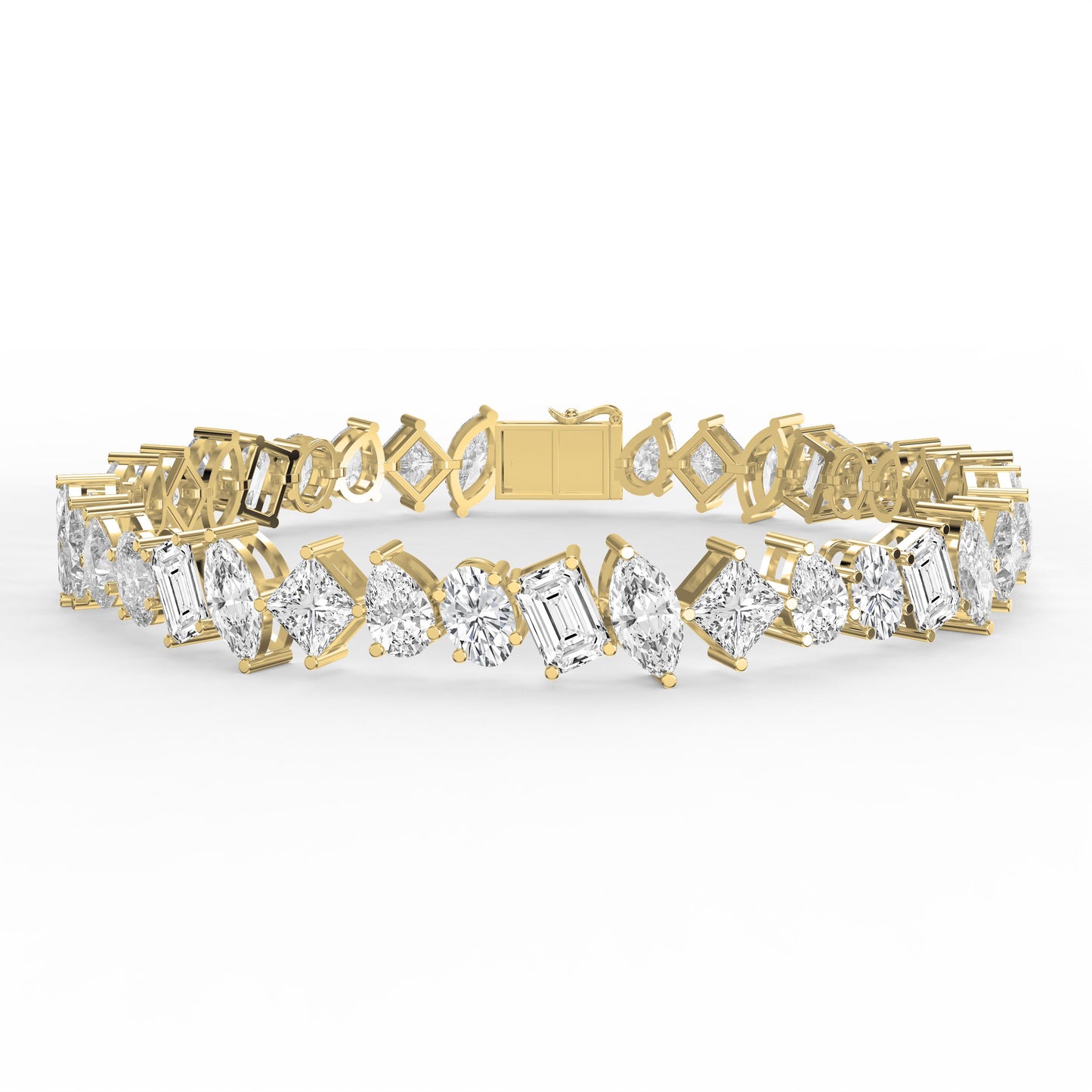 Multi-Shape Diamond Fashion Bracelet