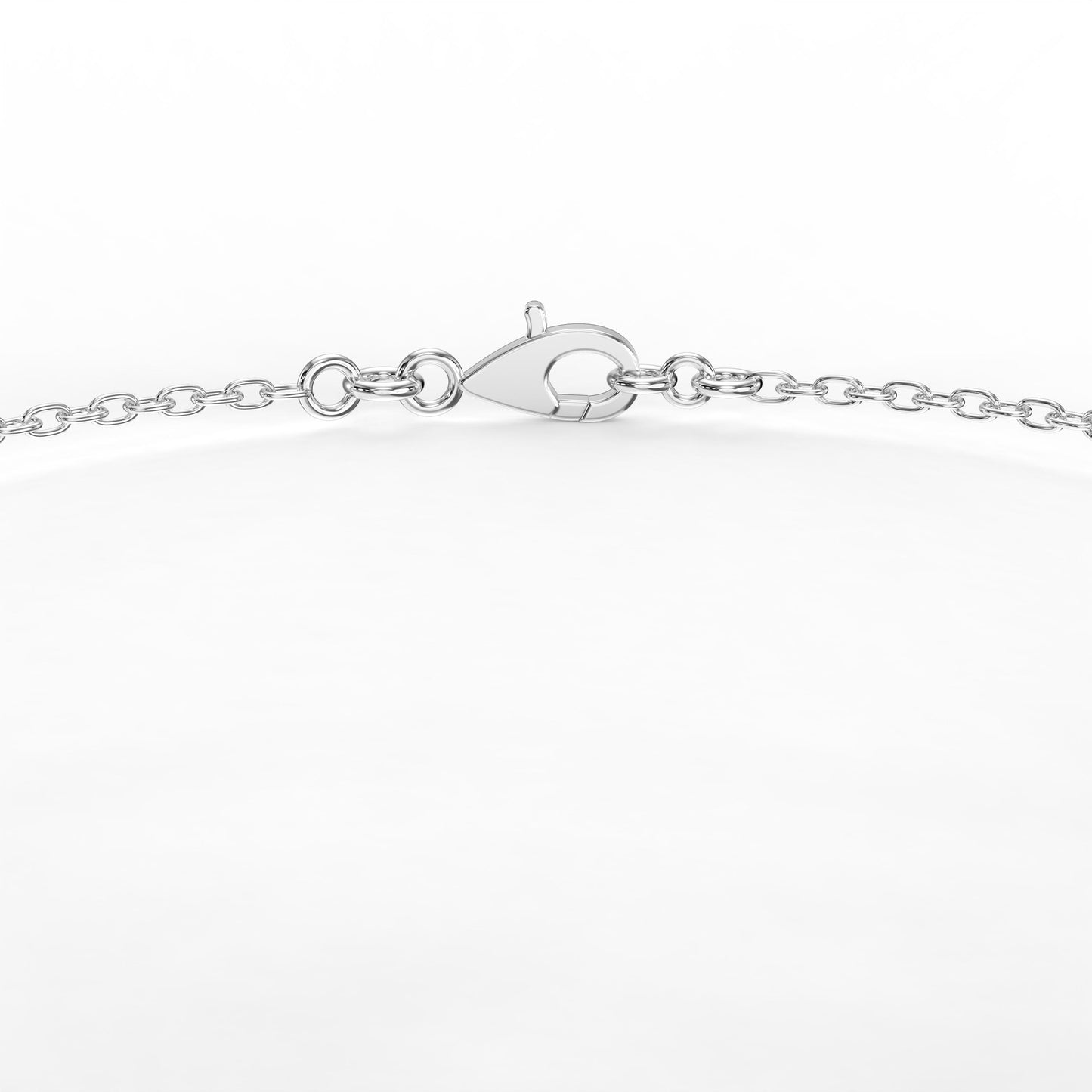 Diamond Station Bracelet – Bezel Set Round Diamonds Minimalist Chain Design