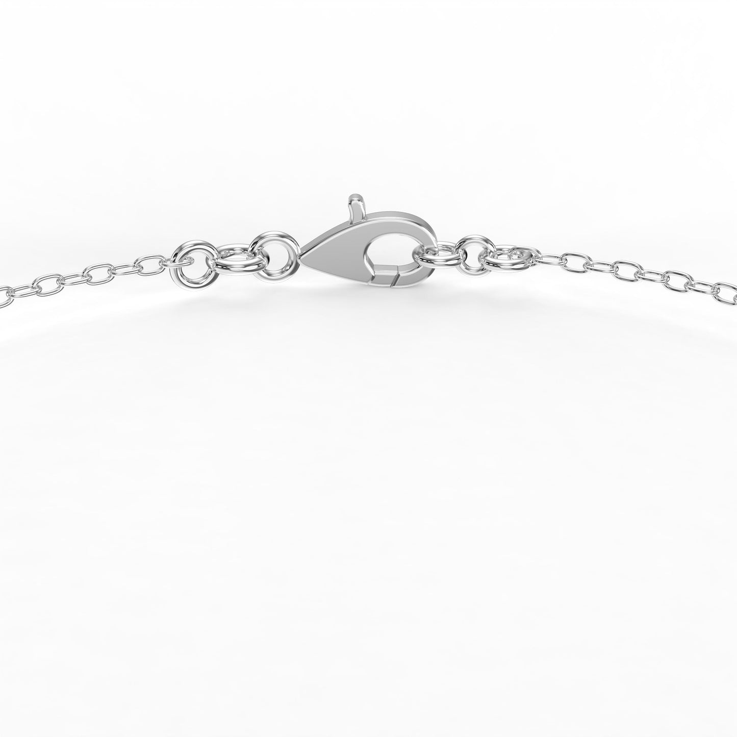 Pear Diamond Solitaire Chain Bracelet