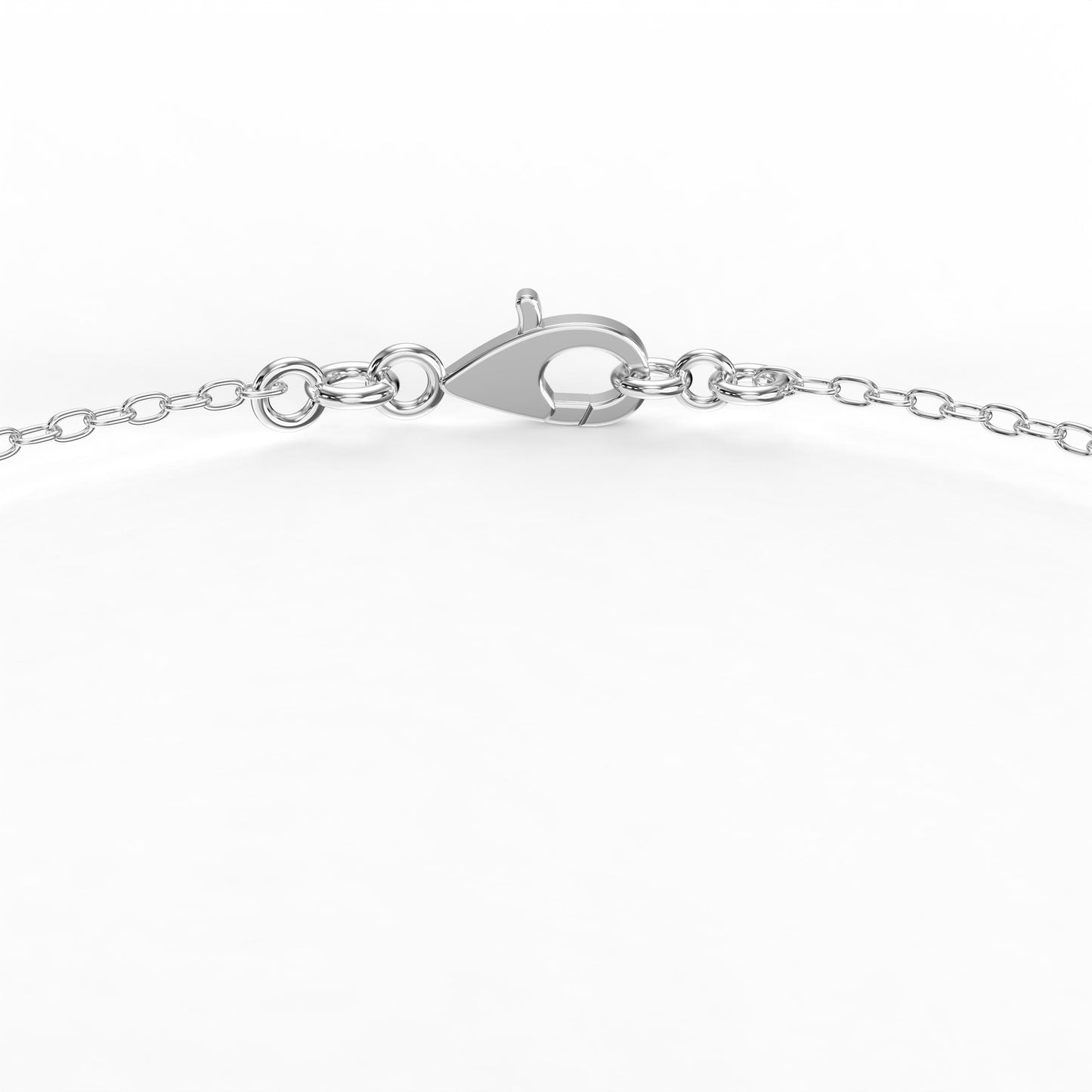 Round Diamond Timeless Trinity Bezel Set Chain Bracelet