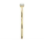 Minimalist Open Cuff Bracelet with Solitaire Oval Diamonds