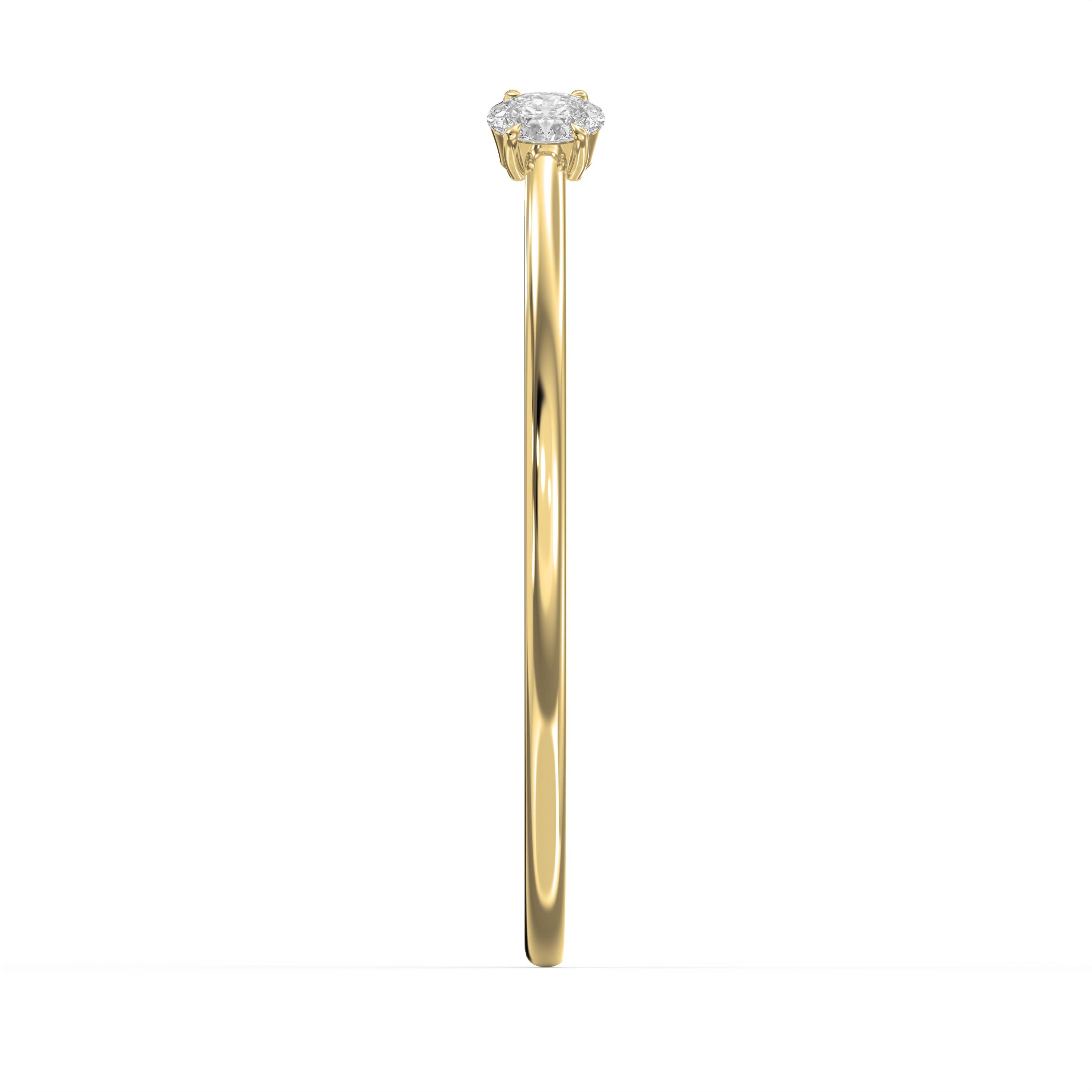 Minimalist Open Cuff Bracelet with Solitaire Oval Diamonds