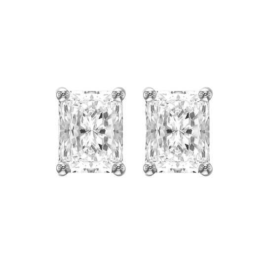 Radiant Cut Diamond Stud Earrings