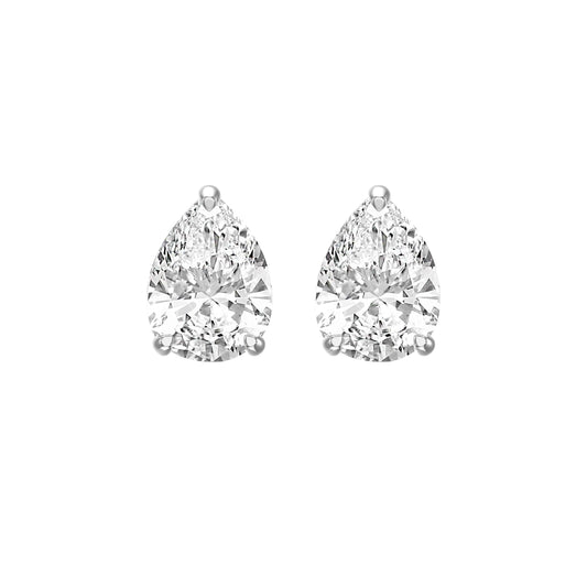 Pear Diamond Stud Earrings