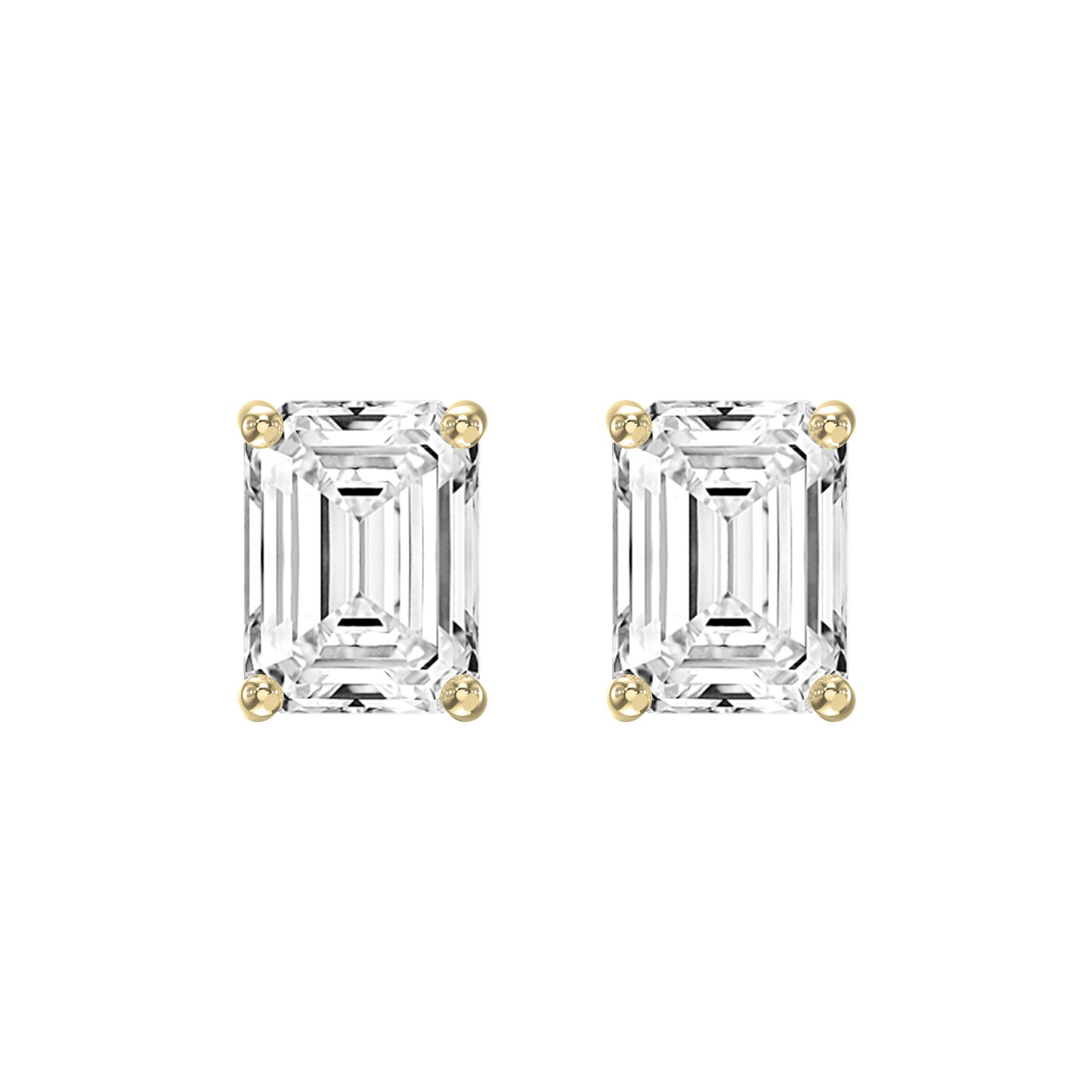 Emerald Diamond Earring Stud