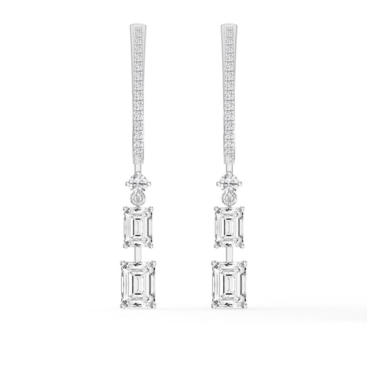 Hoops Inspired Drop Diamond Earring Fine Jewelry