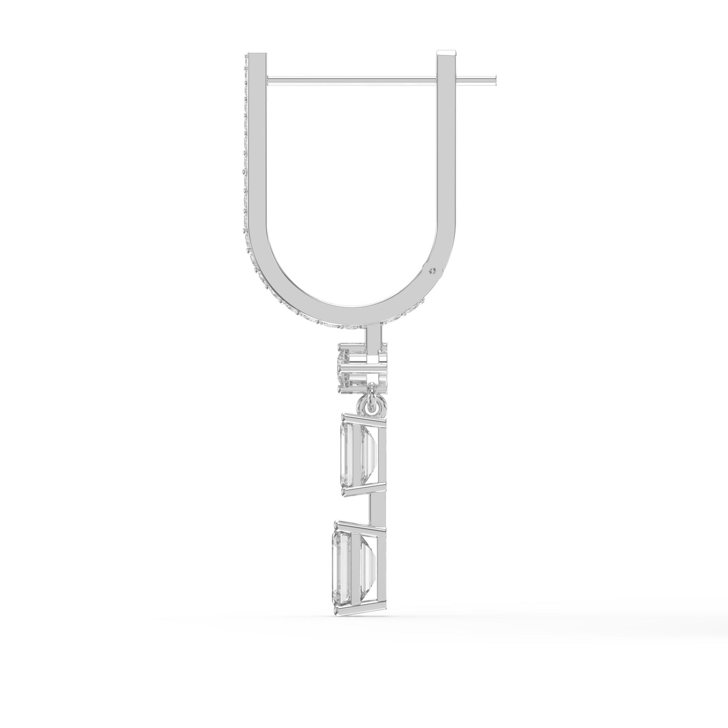 Hoops Inspired Drop Diamond Earring Fine Jewelry